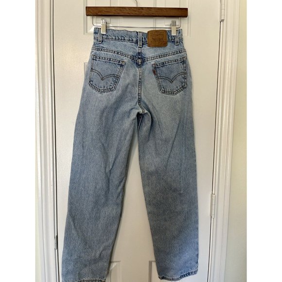 Vintage Levis 550 Jeans Mens 26X28 Orange Tab 90s Relaxed Student Fit Light Wash - Picture 10 of 16
